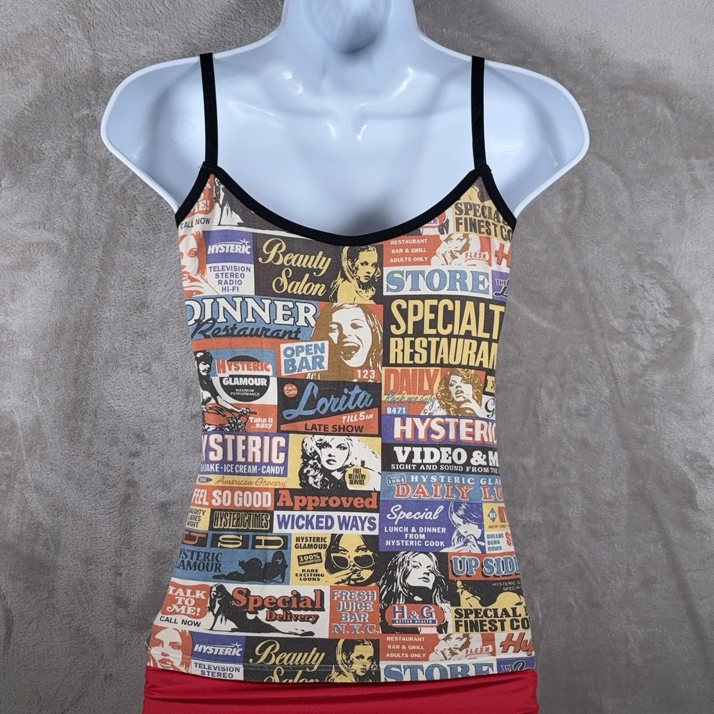 Hysteric Glamour Magazine Collage Tank Top Womens Size Free Multicolor Y2K - Picture 2 of 8